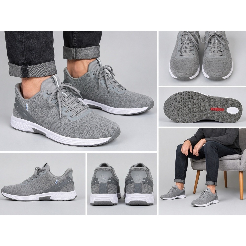 Orthofeet Shoes Men's Size 12E Wide Comfort Gray